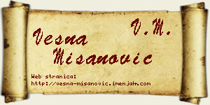 Vesna Mišanović vizit kartica